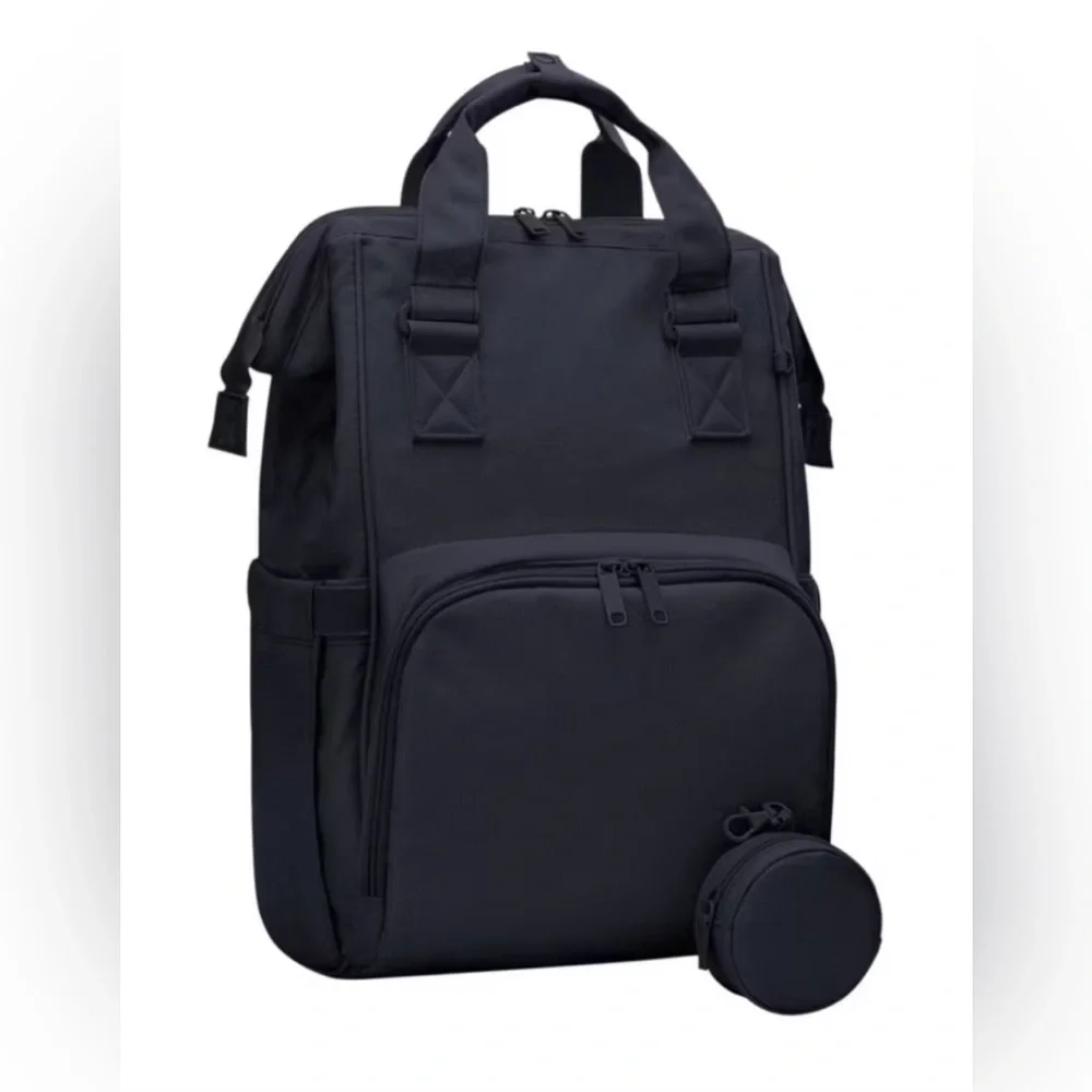 NWT Diaper Backpack with Baby Changing Mat, Black